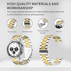 Amazon.com: GOLDTOLUCK No Gap Stainless Steel Band Amazon.com: GOLDTOLUCK No Gap Stainless Steel Band